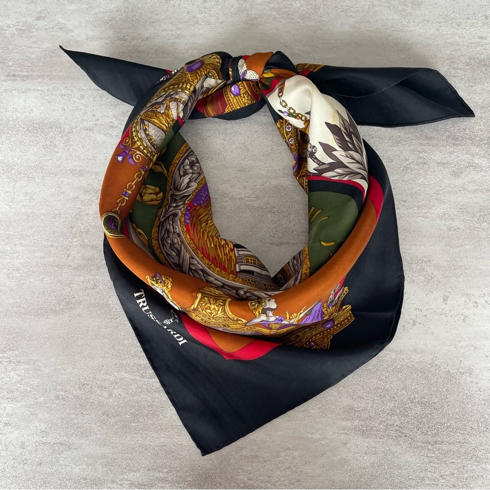 TRUSSARDI Vintage silk scarf